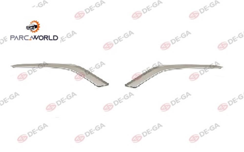 Peugeot 208 Ön Tampon Panjur Kuşağı Krom Set 2015