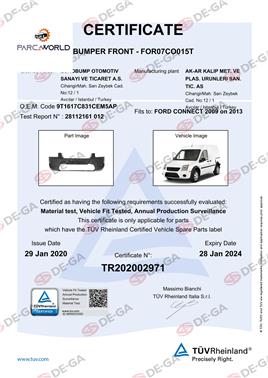 Ford Connect Ön Tampon 0913 Tüv