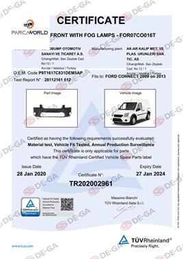 Ford Connect Ön Tampon Delıklı 0913 Tüv