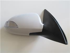 HYUNDAI I30- 2007-2012- KAPI AYNASI SAĞ TARAF ELEKTRİKLİ/SİNYALLİ/BEYAZ KAPAKLI(SİNYALİ KISA TİP)(5FİŞLİ)(