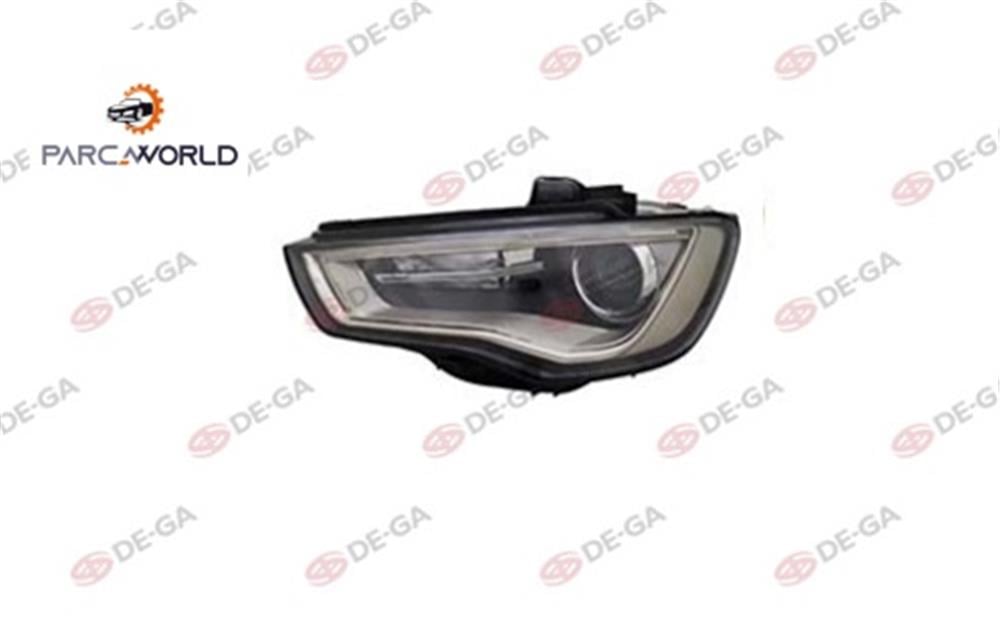 Audı A3 Ön Far Elektrik Motorlu Siyah Ledlı Xentıp Sol 2013-2016