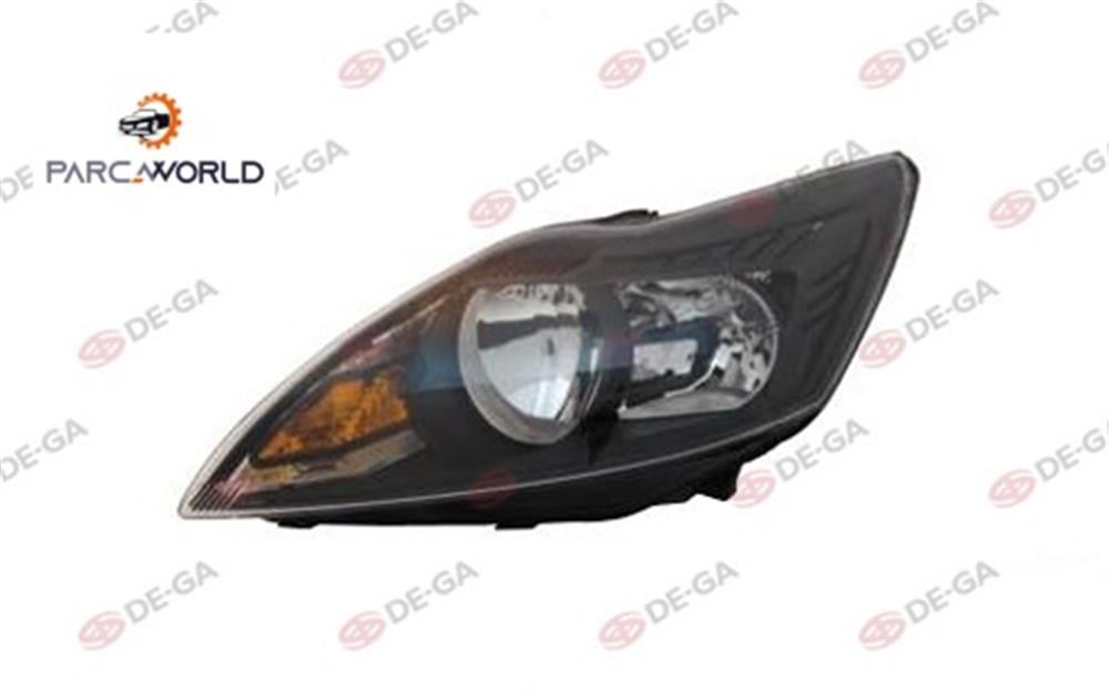 Ford Focus Ön Far Elektrik Motorlu Sıyah Sol 2008-2010