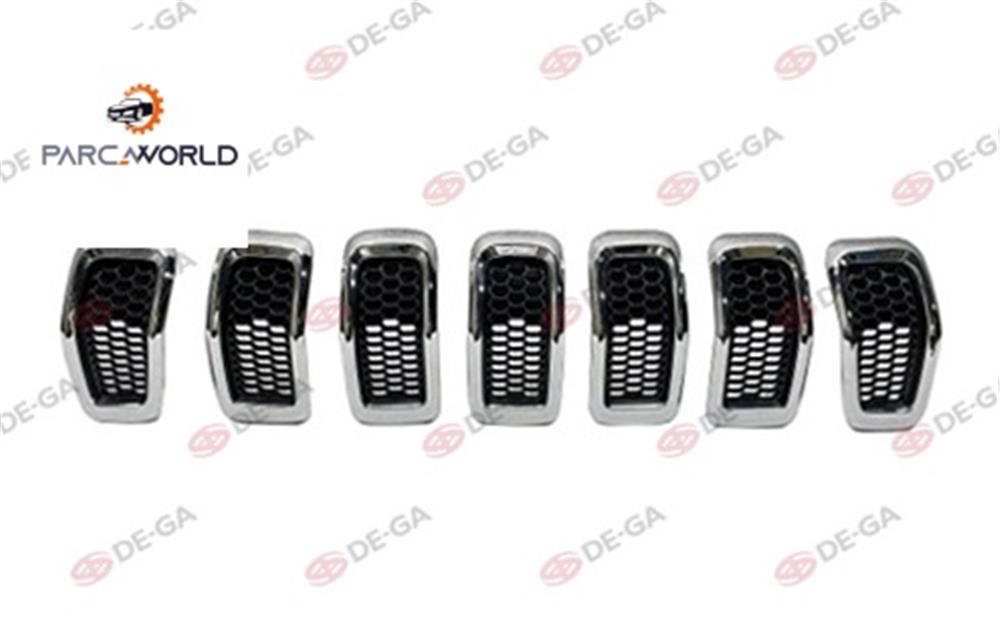 Jeep Cherokee Ön Panjur 7lı Set Krom 2014