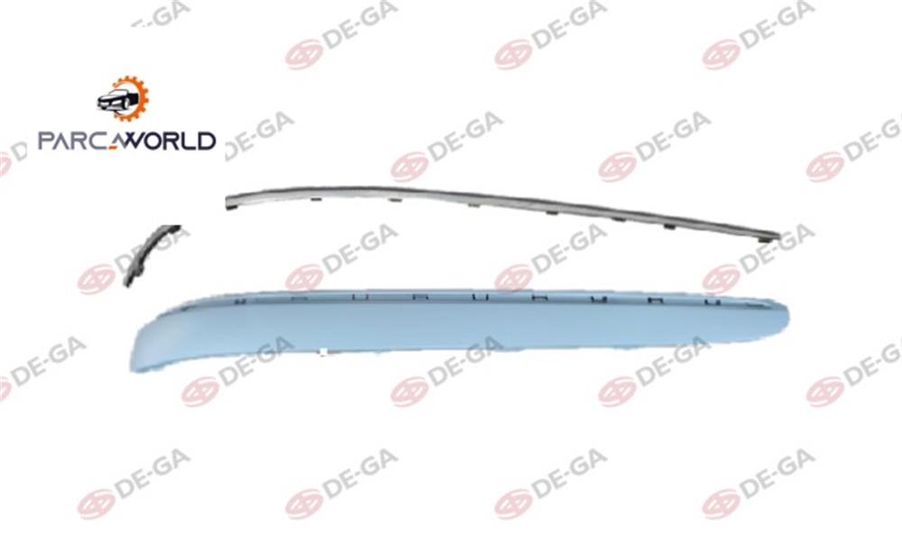 Mercedes W211 Arka Tampon Kuşağı Krom Çıtalı Sağ 2002-2007
