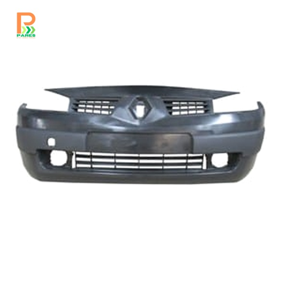RENAULT MEGANE- 2- 03/06; ÖN TAMPON SİYAH(SİS DELİKLİ/PANJURLU/KÜÇÜK ARMALI KENDİNDEN BANTLI)(LM)