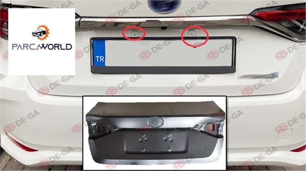 Toyota Corolla Bagaj Kapağı Kare Plakalık Tıp) 2018