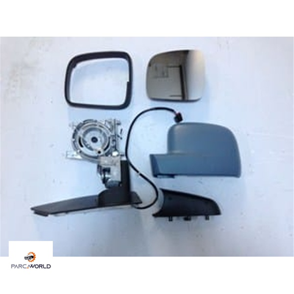VOLKSWAGEN CADDY- 04/10; KAPI AYNASI SOL TARAF ASTARLI ELEKTRİKLİ/ISITMALI (YATAY TİP) 5 FİŞLİ FAM