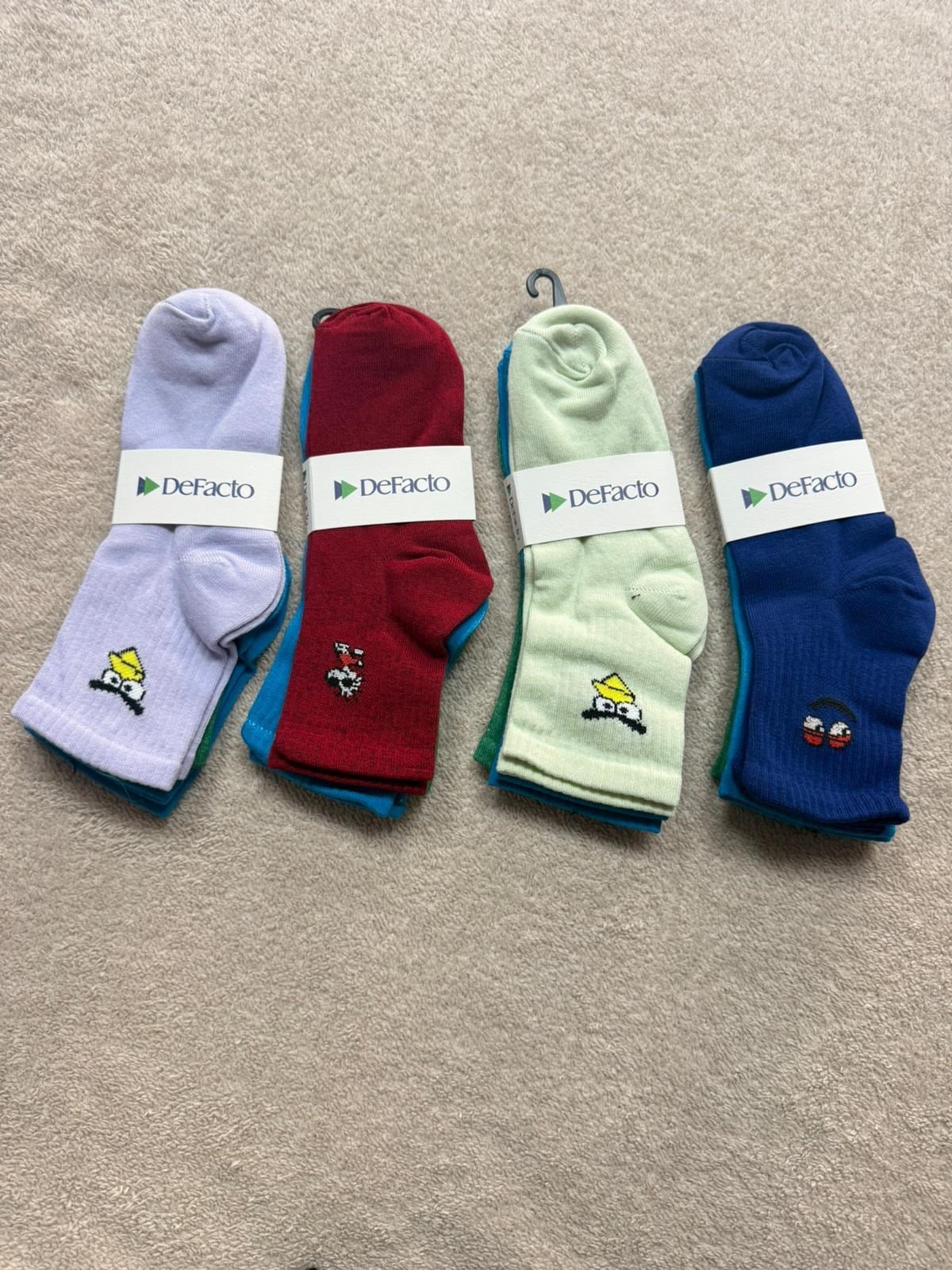 12 li Duman Bayan Kolej Çorap-Karışık Renk