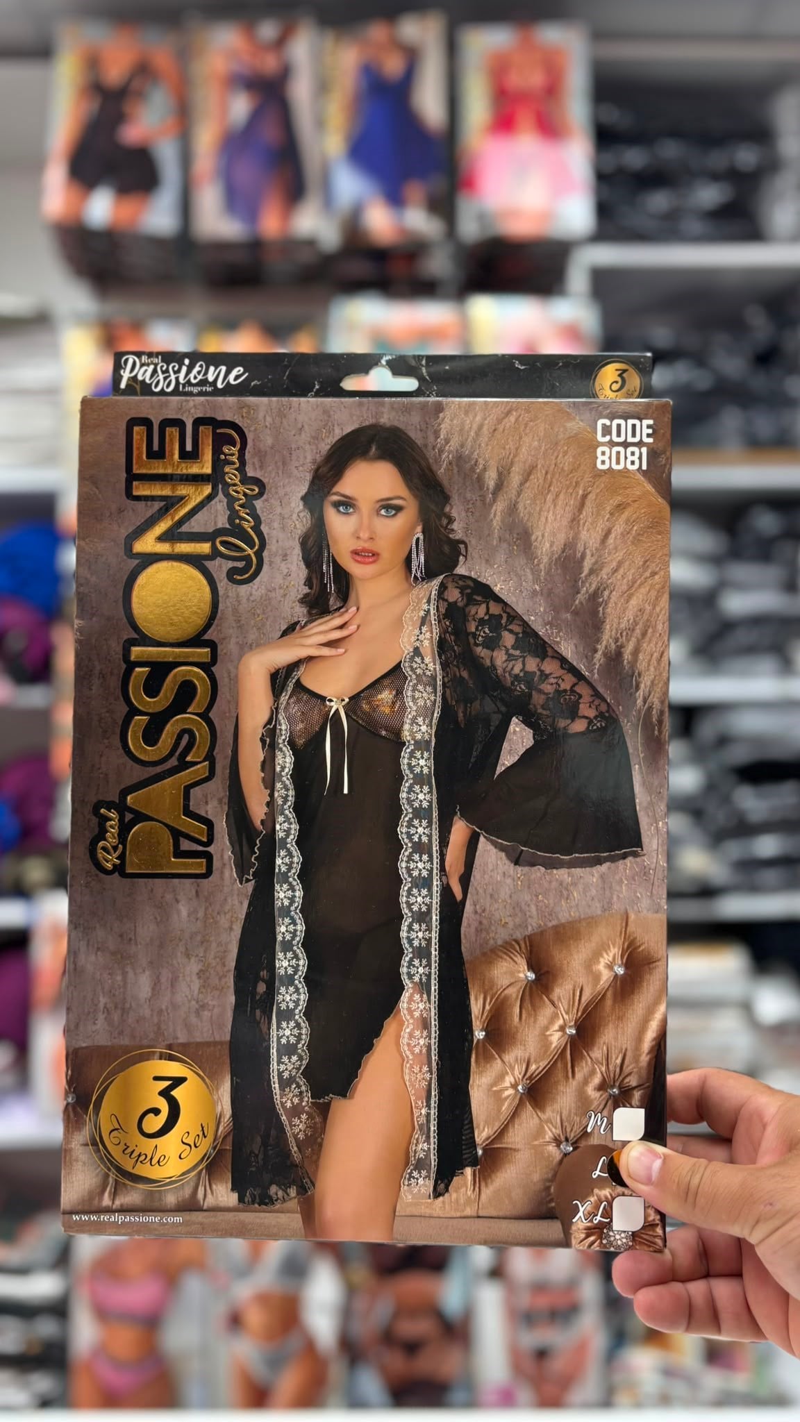 3 lü Passıone Fantazi Set-8081 siyah
