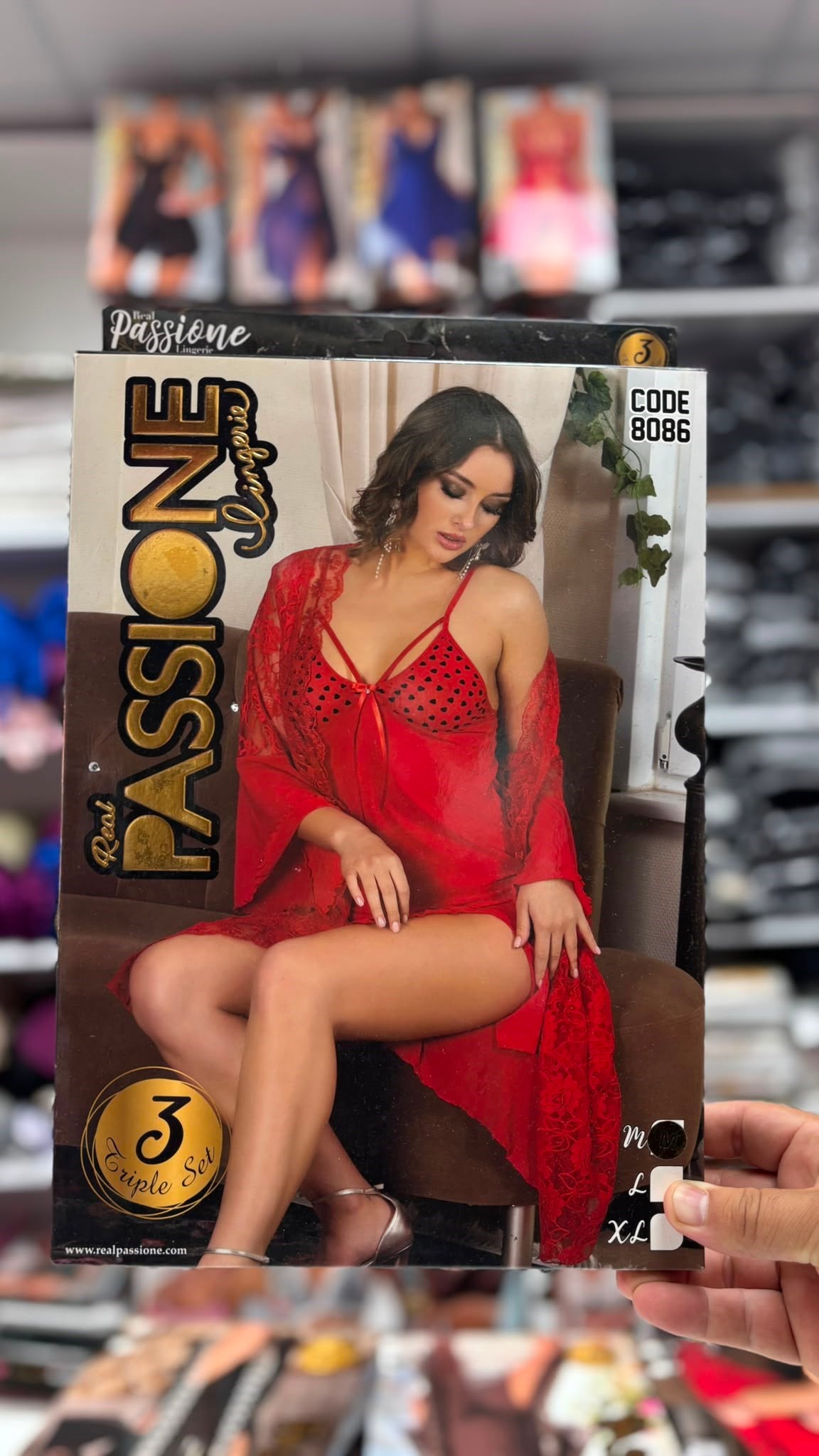 3 lü Passıone Fantazi Set-8086 kırmızı