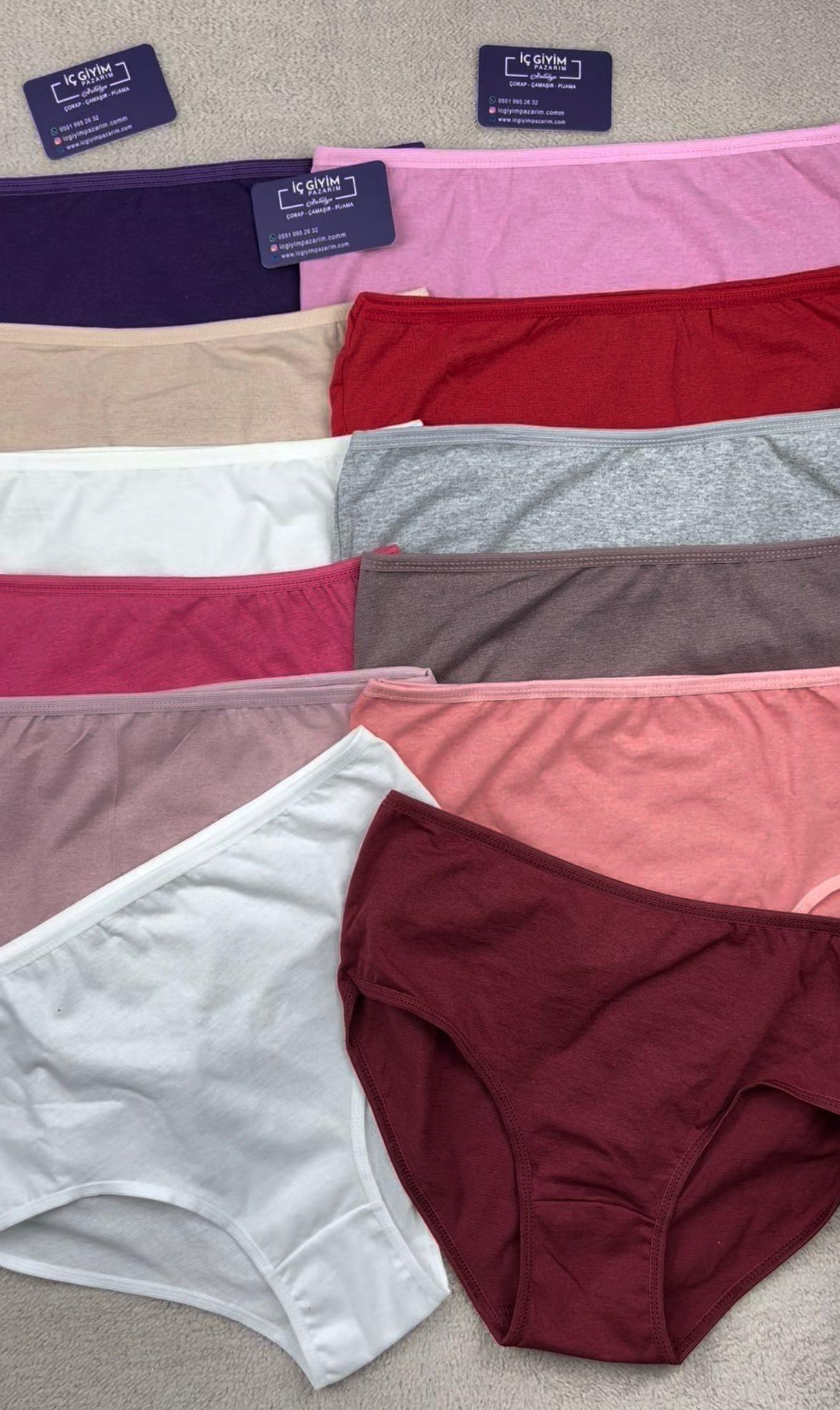 5 Li Fts Düz Renk Bayan Külot-Karışık Renk