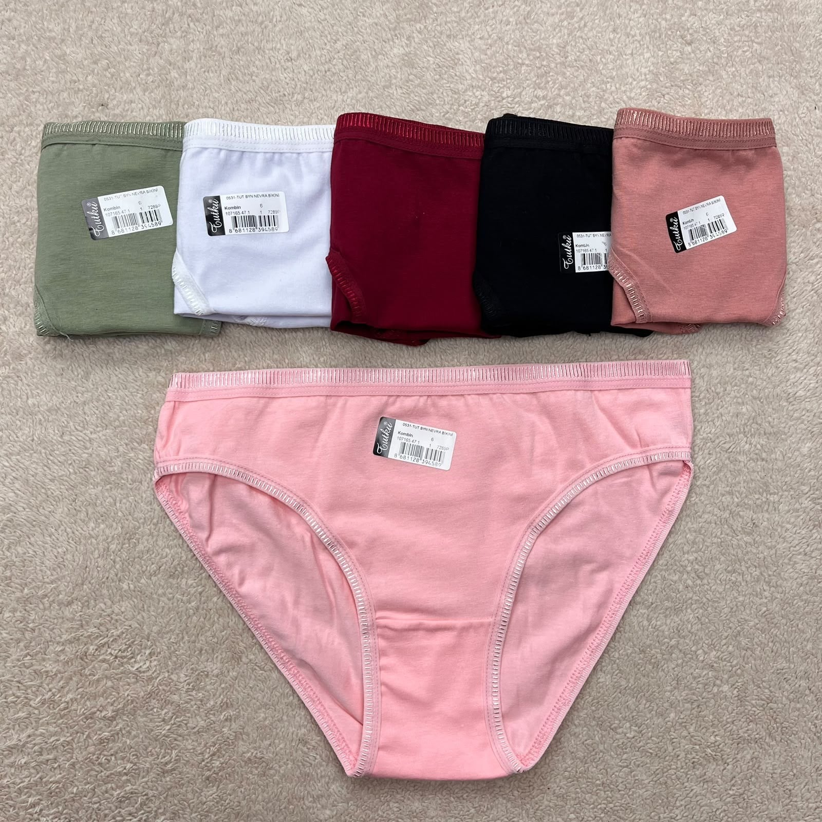 6 LI Tutku Bayan Nevra Bikini Külot-Karışık renk