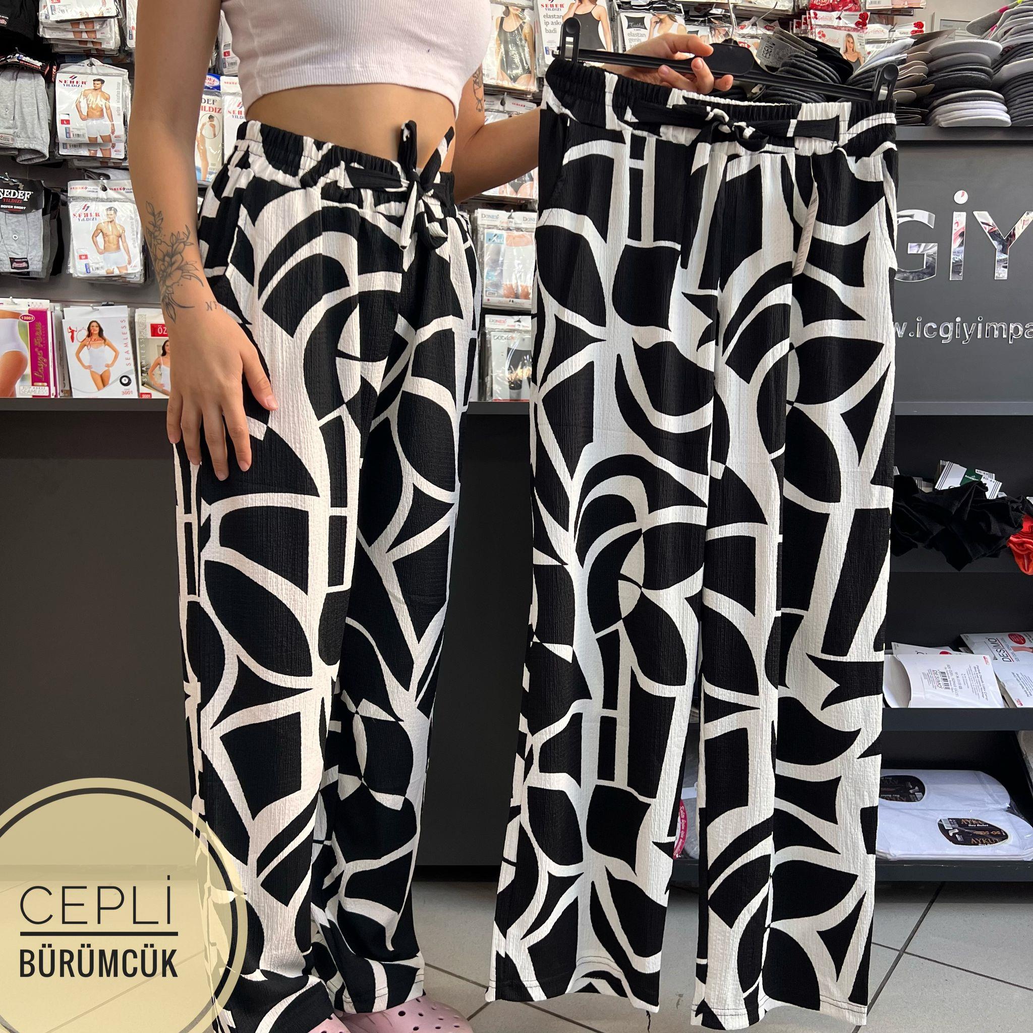 Armıx Zebra Desen Cepli Bayan Bürümcük Pantolon