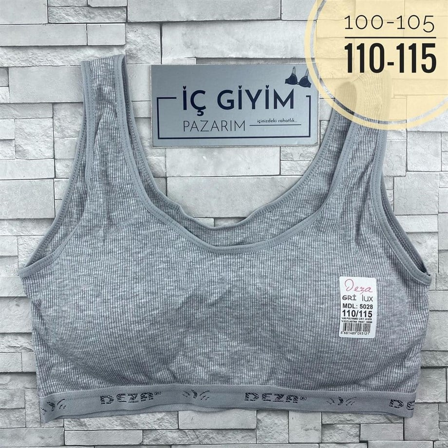 Battal Fitilli Büstiyer-Gri