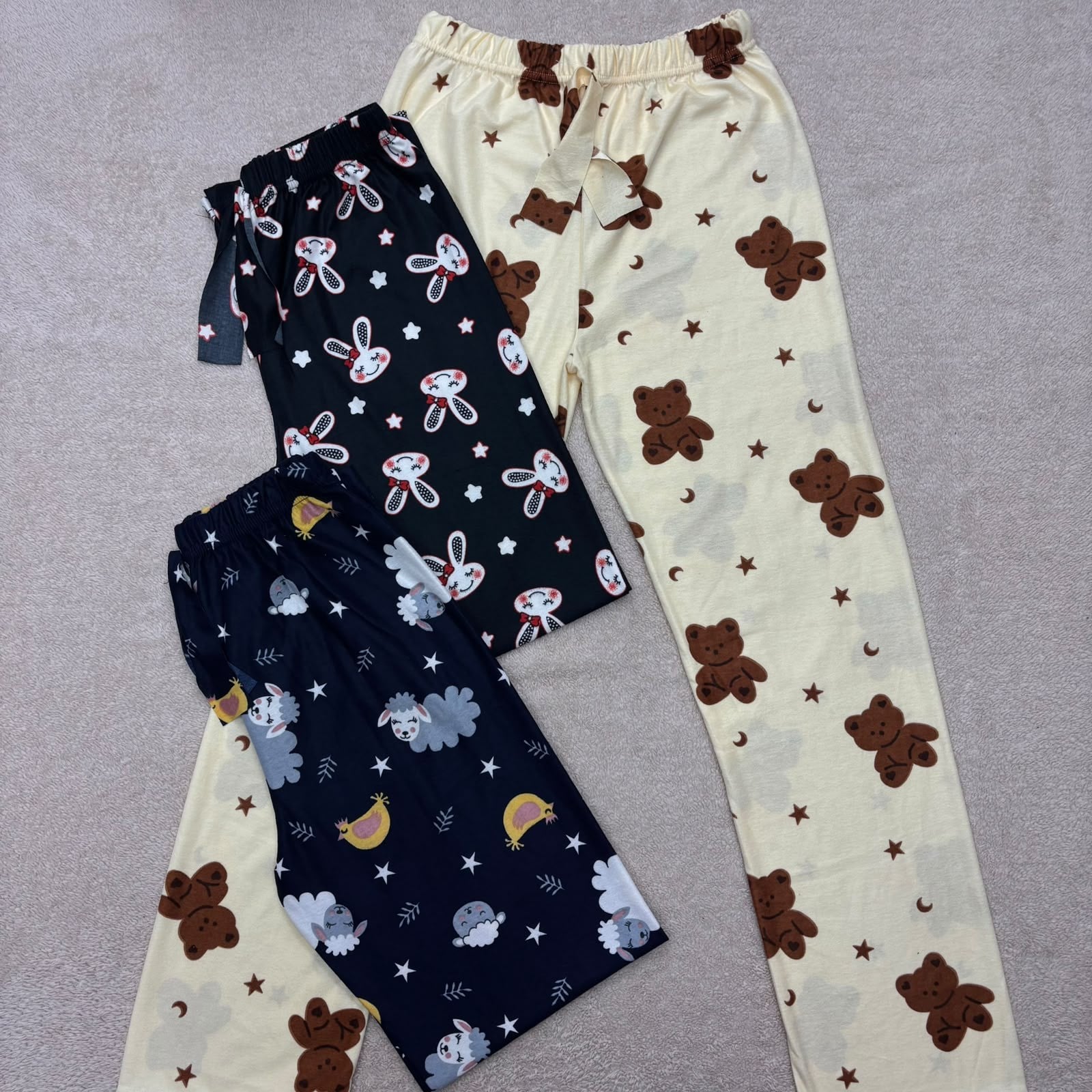 Bayan Süet Tek Alt Pijama-