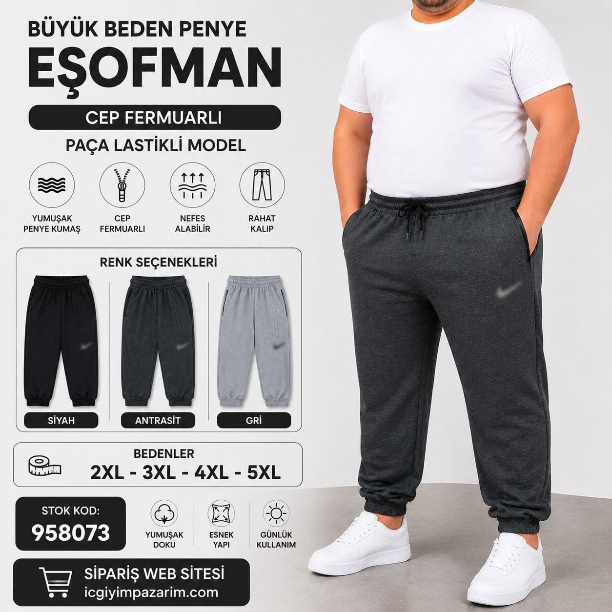 Erk-Byn Openet Eşofman Battal-Paça Lastik
