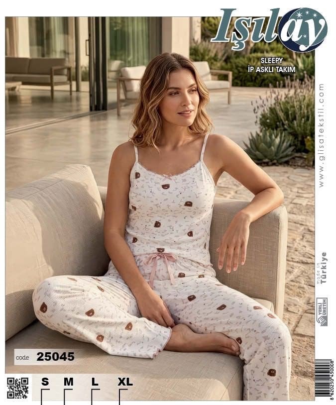 Işılay İp Askılı Altuzun Sleepy Takım-25045