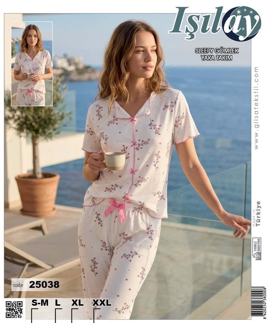 Işılay Kısa Kol Alt Uzun Sleppy Takım-25038