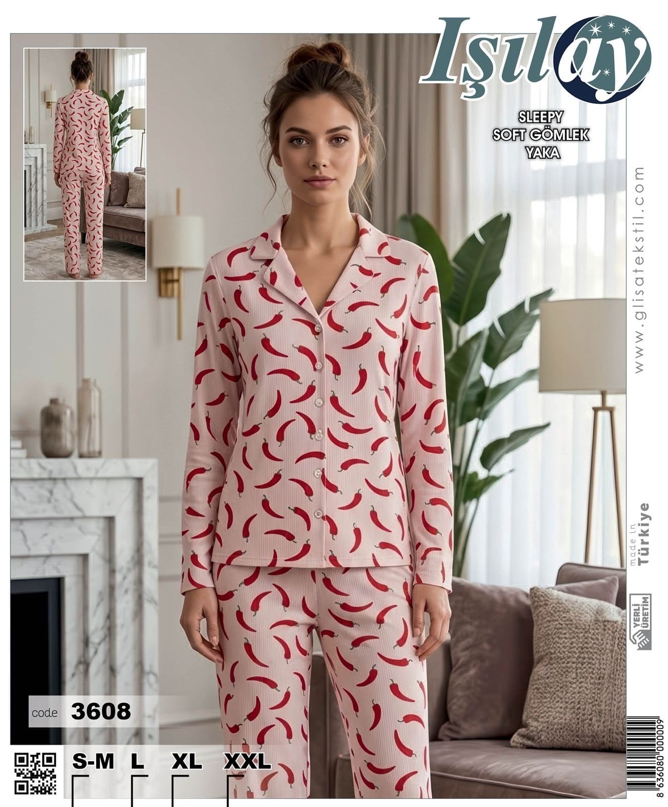 Işılay Sleepy Byn Pijama Takım-3608 biber