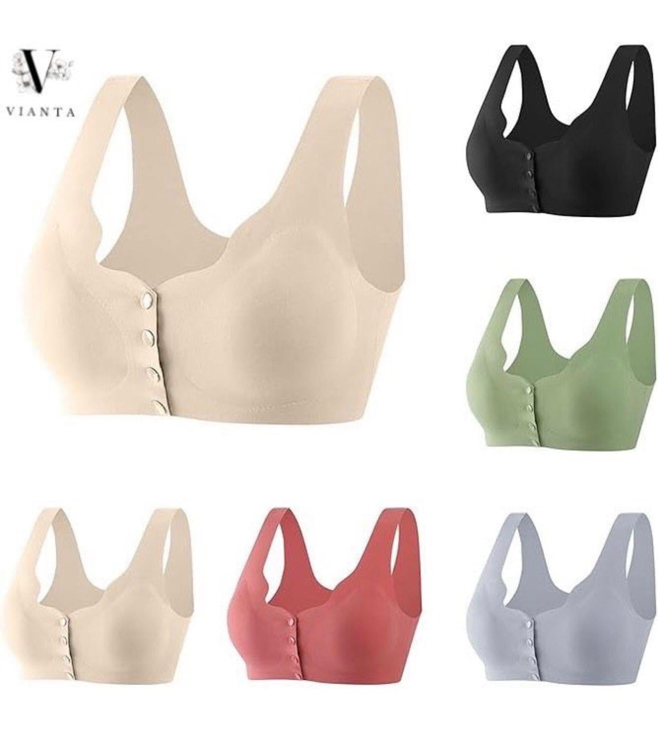 KVS Lazer Düz Desen Düğmeli Büstiyer-102