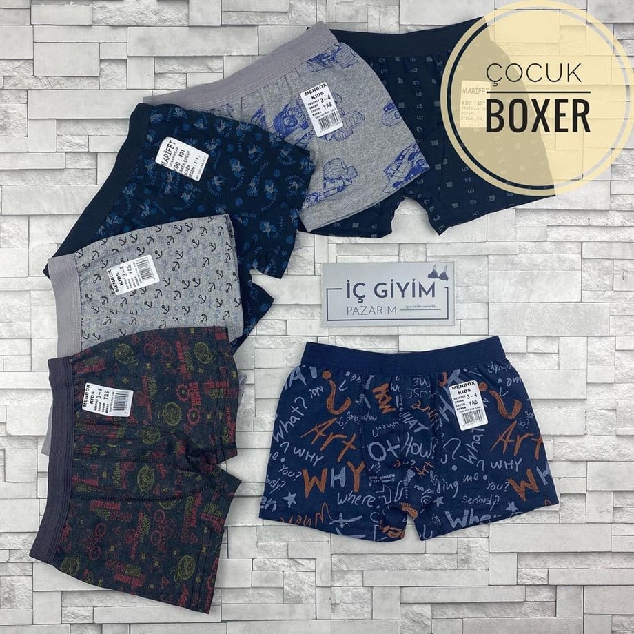 Menbox Erkek Çocuk Boxer