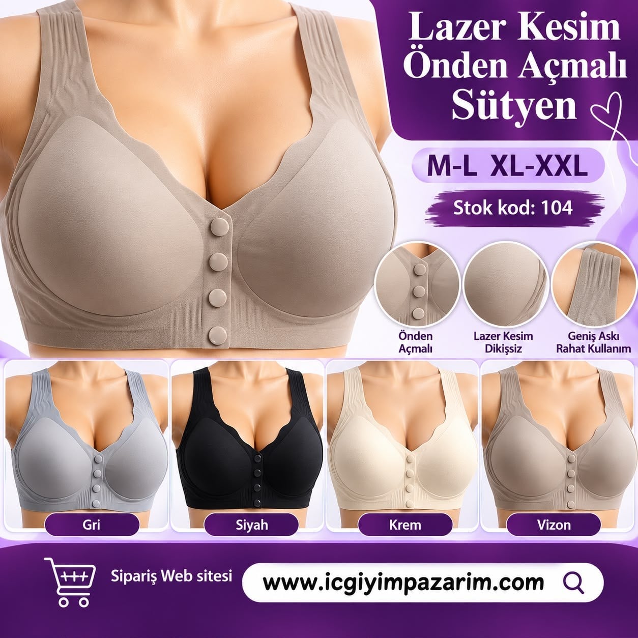 ÖMF Lazer Sütyen-104