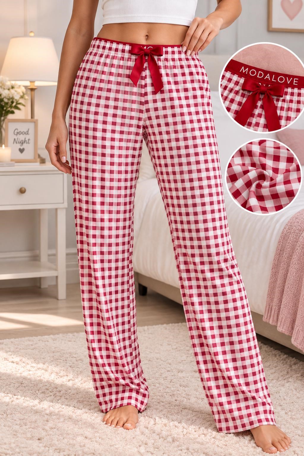 Pijamoni Bayan Milan Pijama-kareli