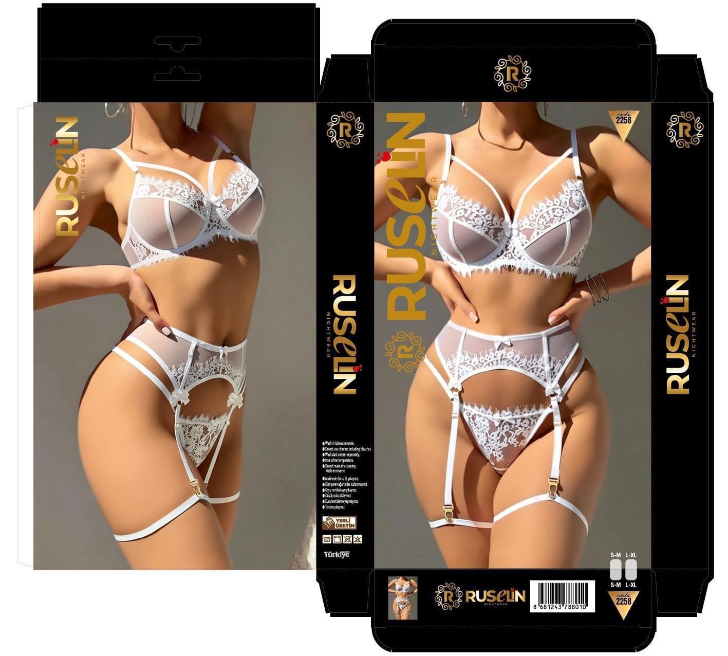RUSELİN Fantazi Jartıer-2258 BEYAZ
