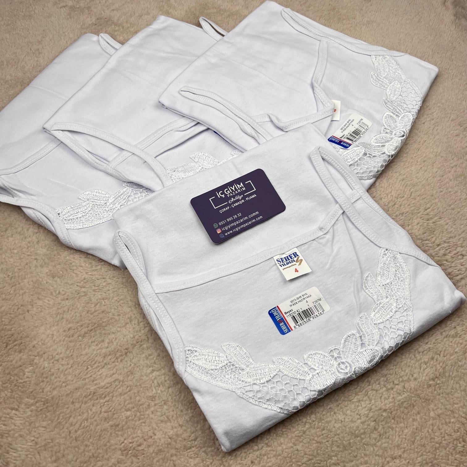 Seher Sedef Yıldızı İp Askılı Bayan Penye Atlet