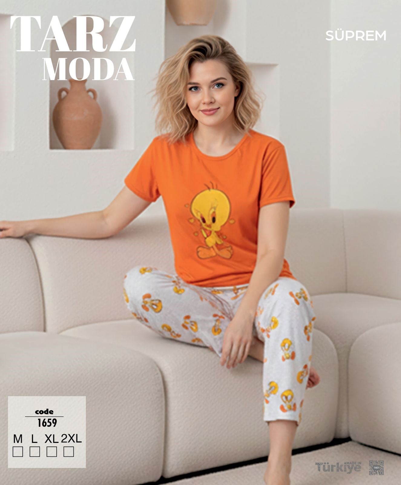 TARZMODA Kısa Kol Süprem Altuzun Takım-1659 turuncu