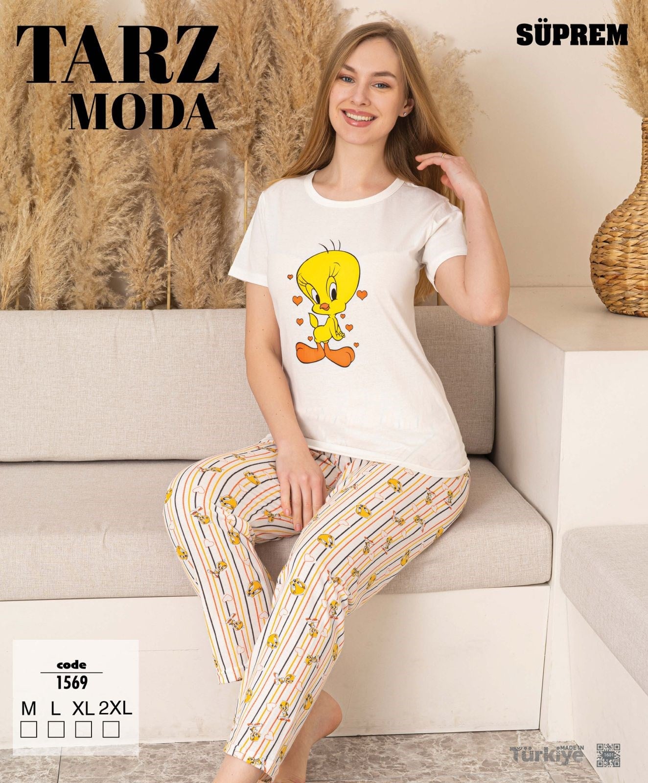 TARZMODA Kısa Kol Süprem Altuzun Takım-1569 beyaz