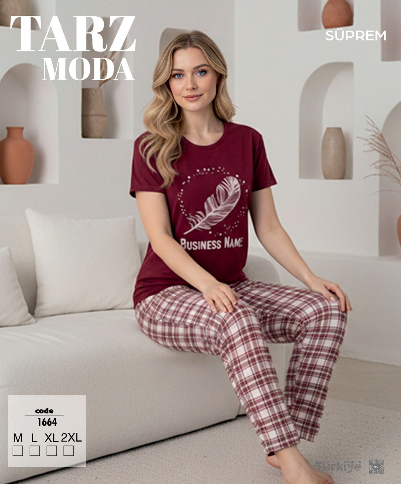 TARZMODA Kısa Kol Süprem Altuzun Takım-1664 bordo