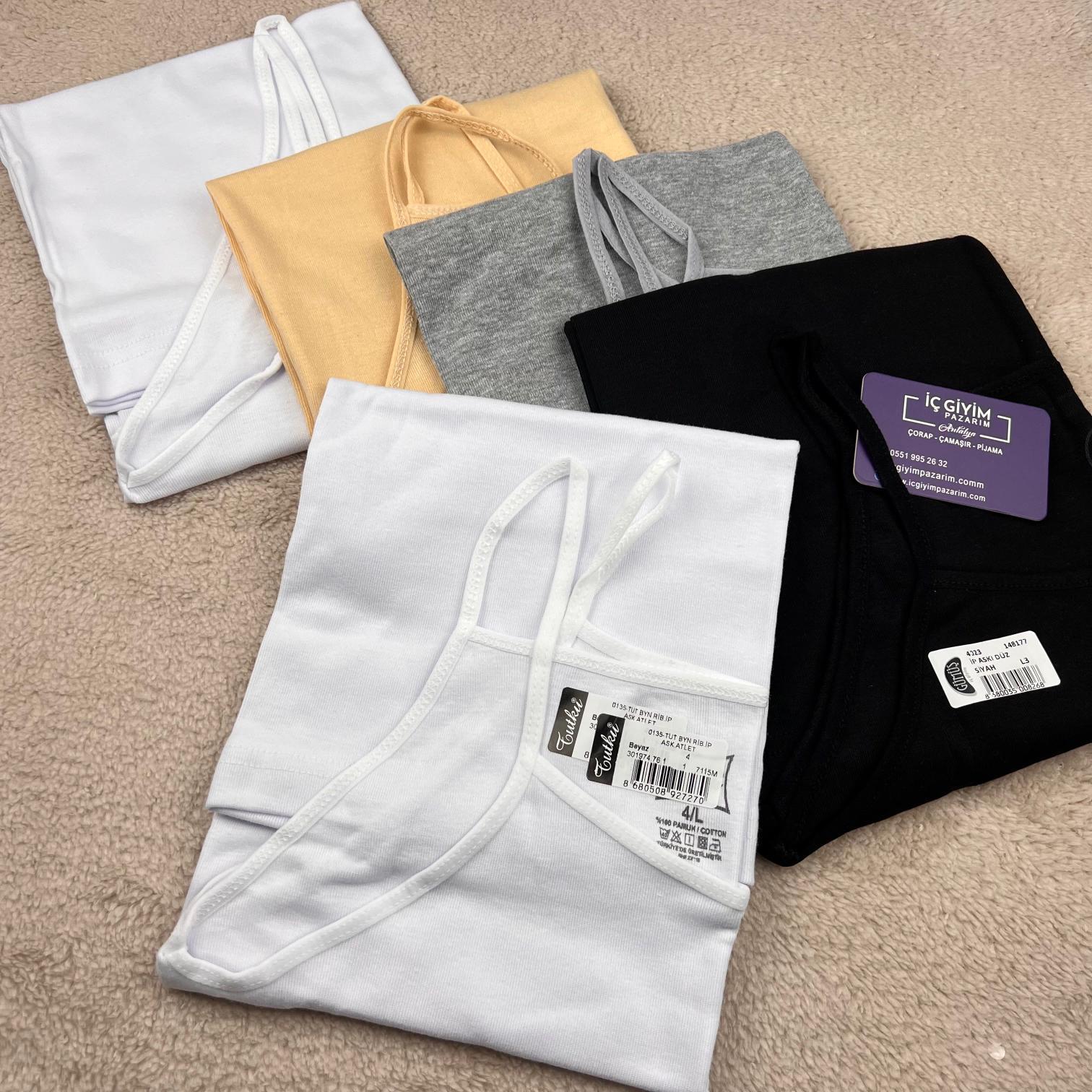 Tutku Renkli İp Askılı Bayan Atlet