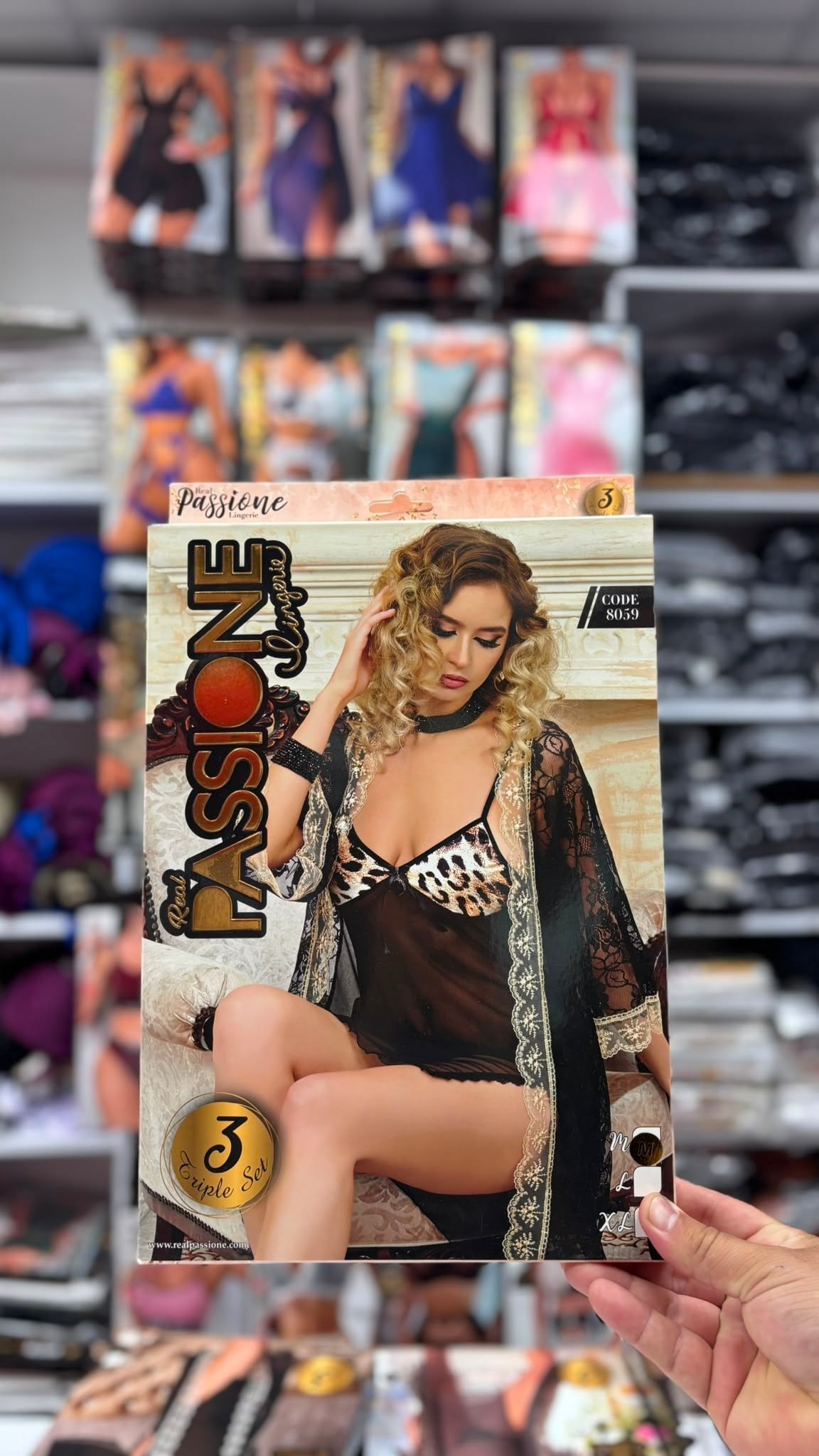 3 lü Passıone Fantazi Set-8039 siyah