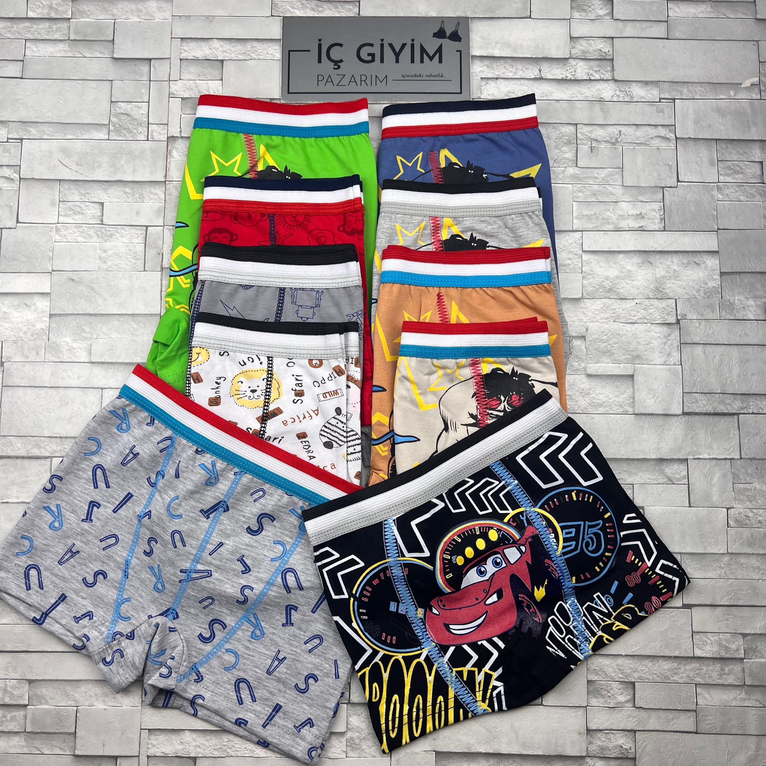 5 li Erkek Çocuk Boxer-Desenli-Neyl