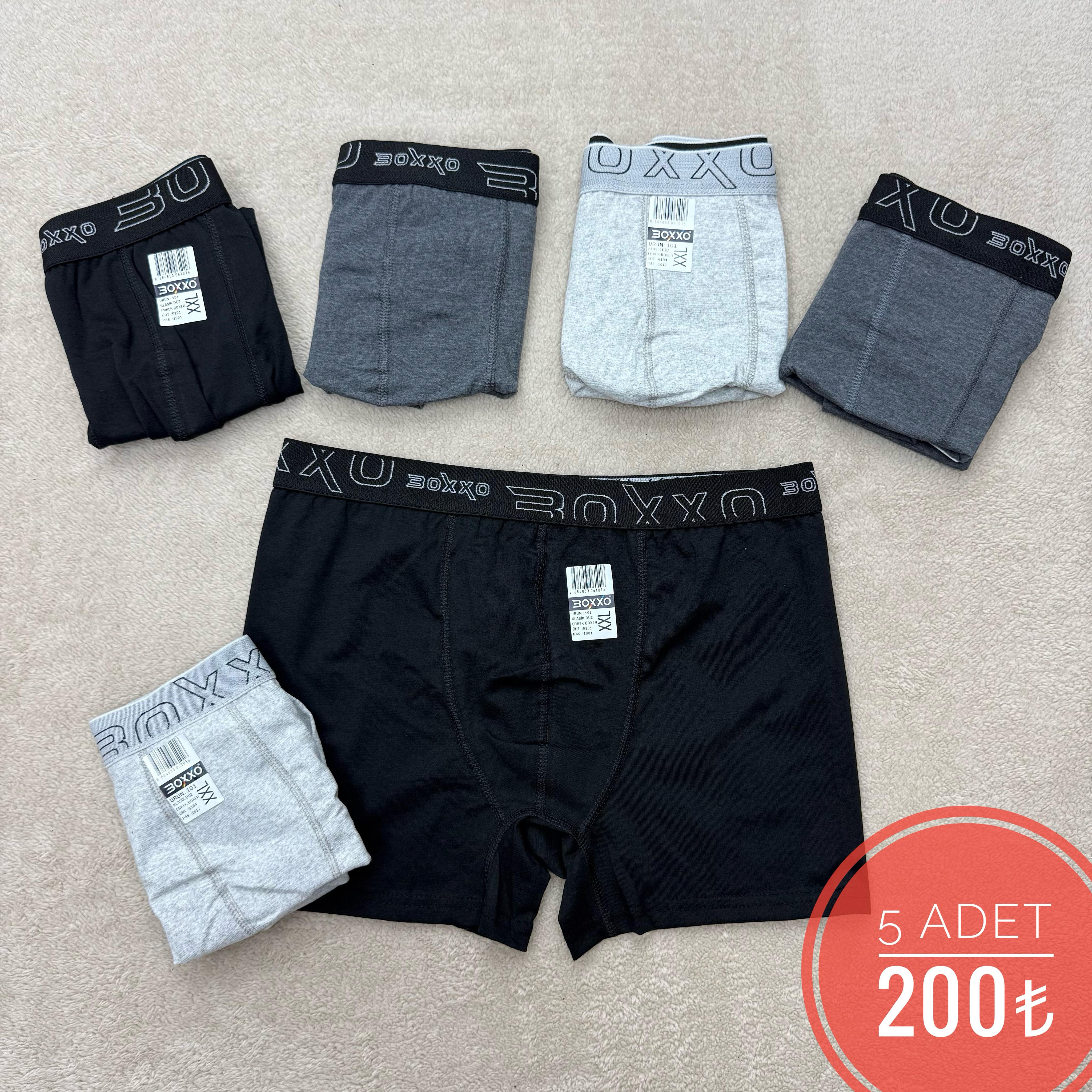 5 Lİ Erkek İlbaş Elastan Boxer-Karışık Renk