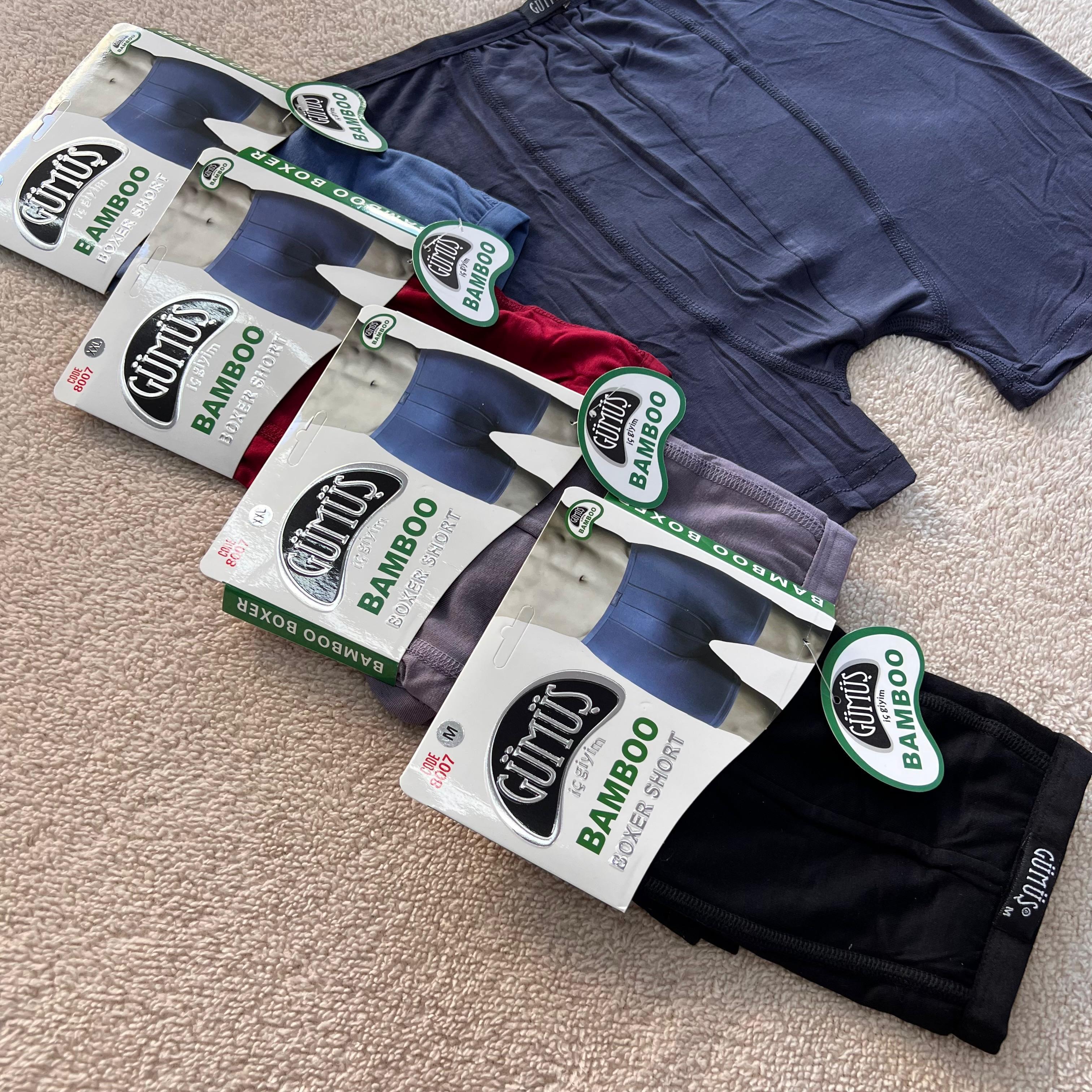 6 Lı Gümüş Bamboo Boxer