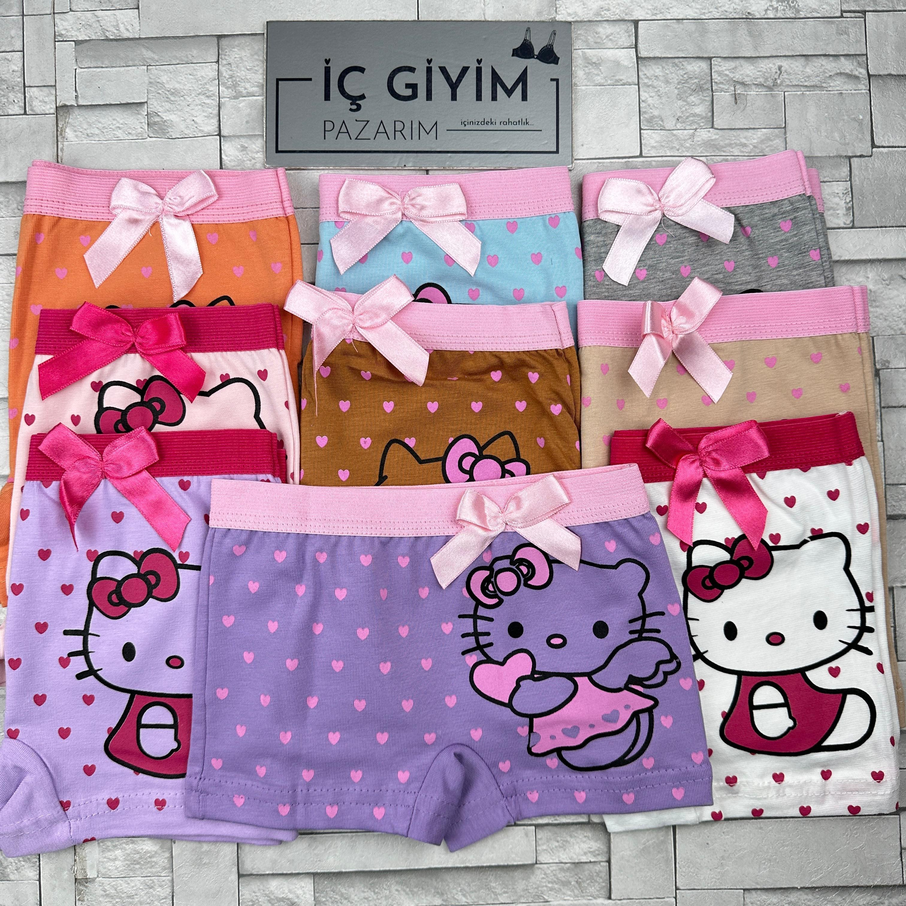 6 lı Kız Çocuk Boxer-Hellokty-Neyl
