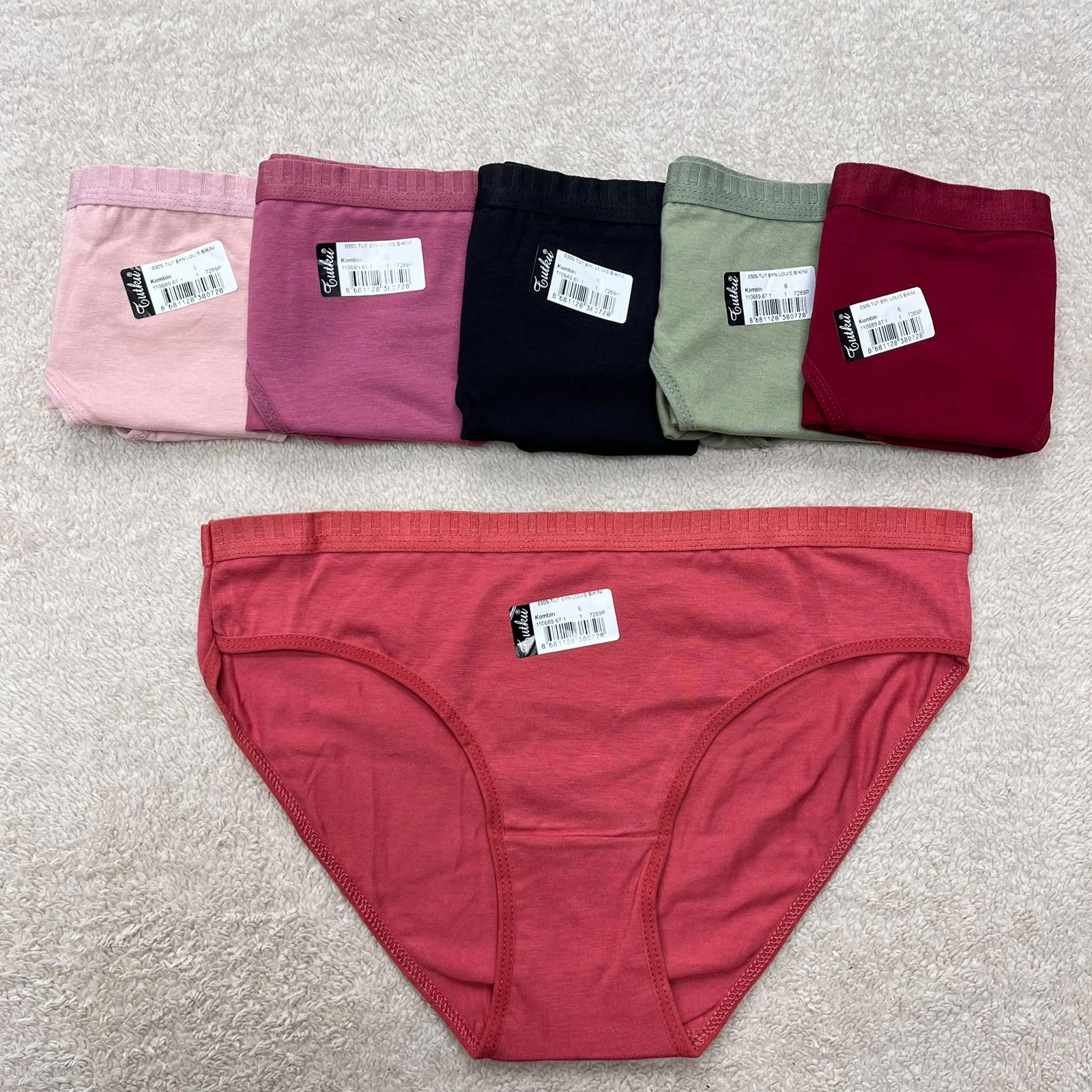 6 Lı Tutku Bayan LOUIS Bikini Külot-Karışık renk