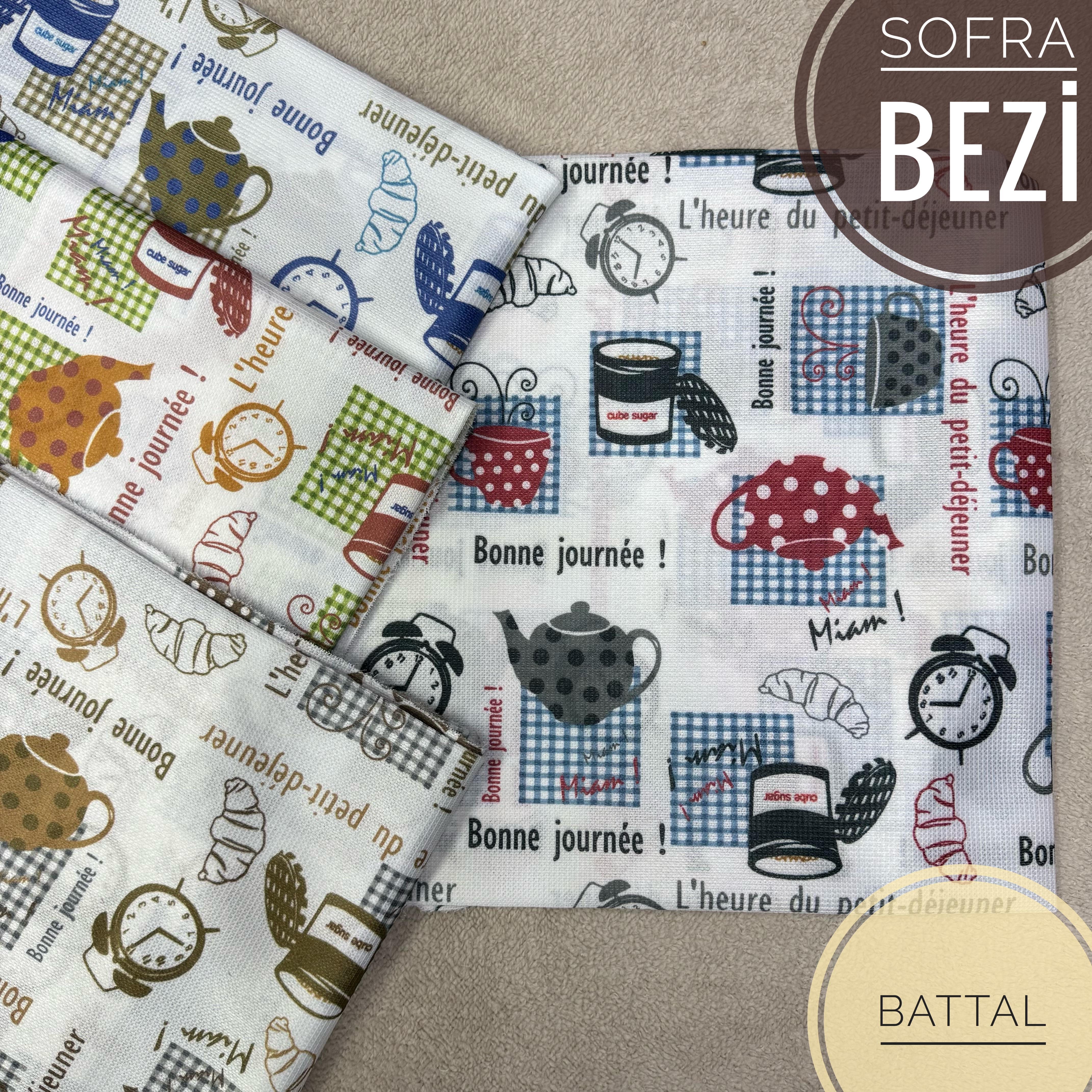 Battal Sofra Bezi-Çaydanlık-Karışık Renk