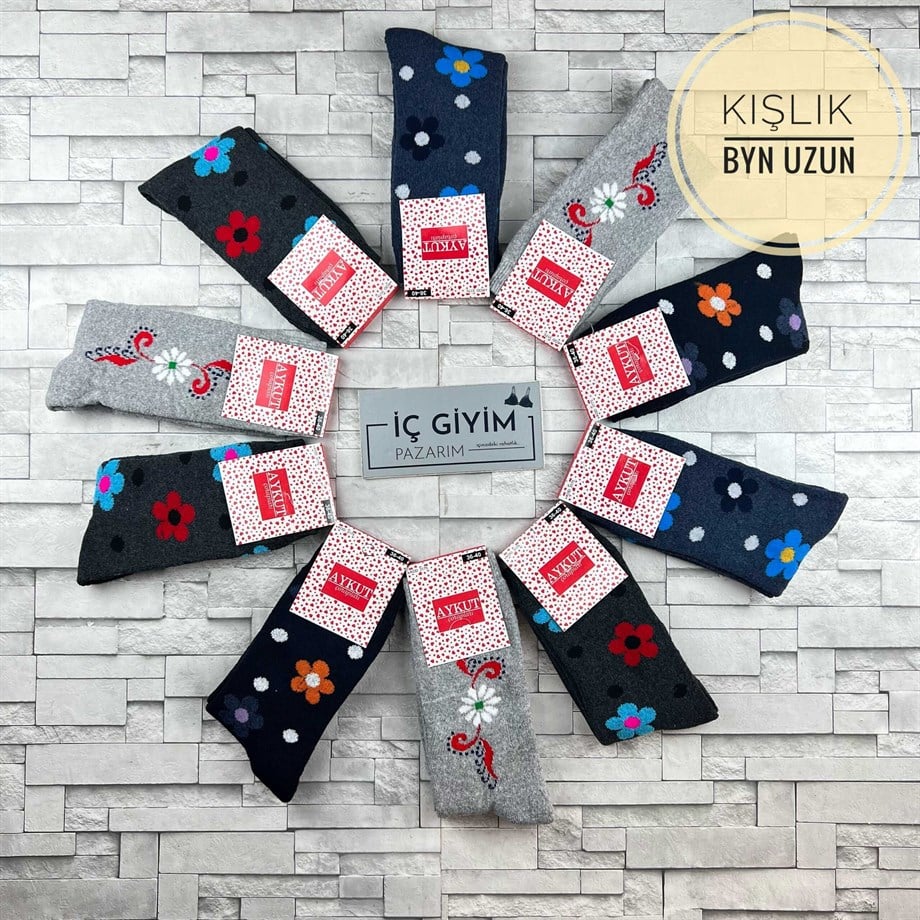 Bayan Kışlık Uzun Çorap