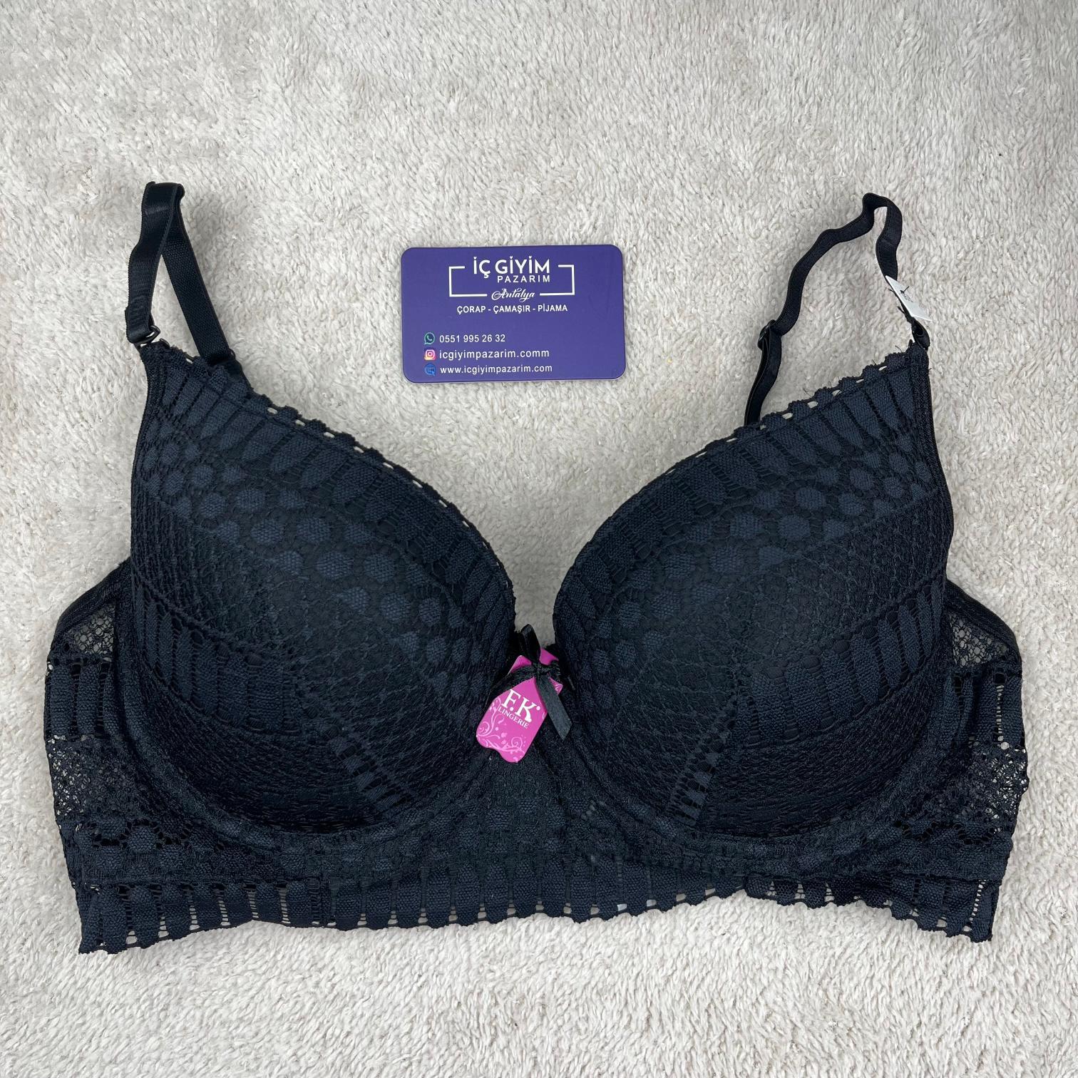 FK 766 Dolgusuz Altı Telli B Cup Sütyen-Siyah