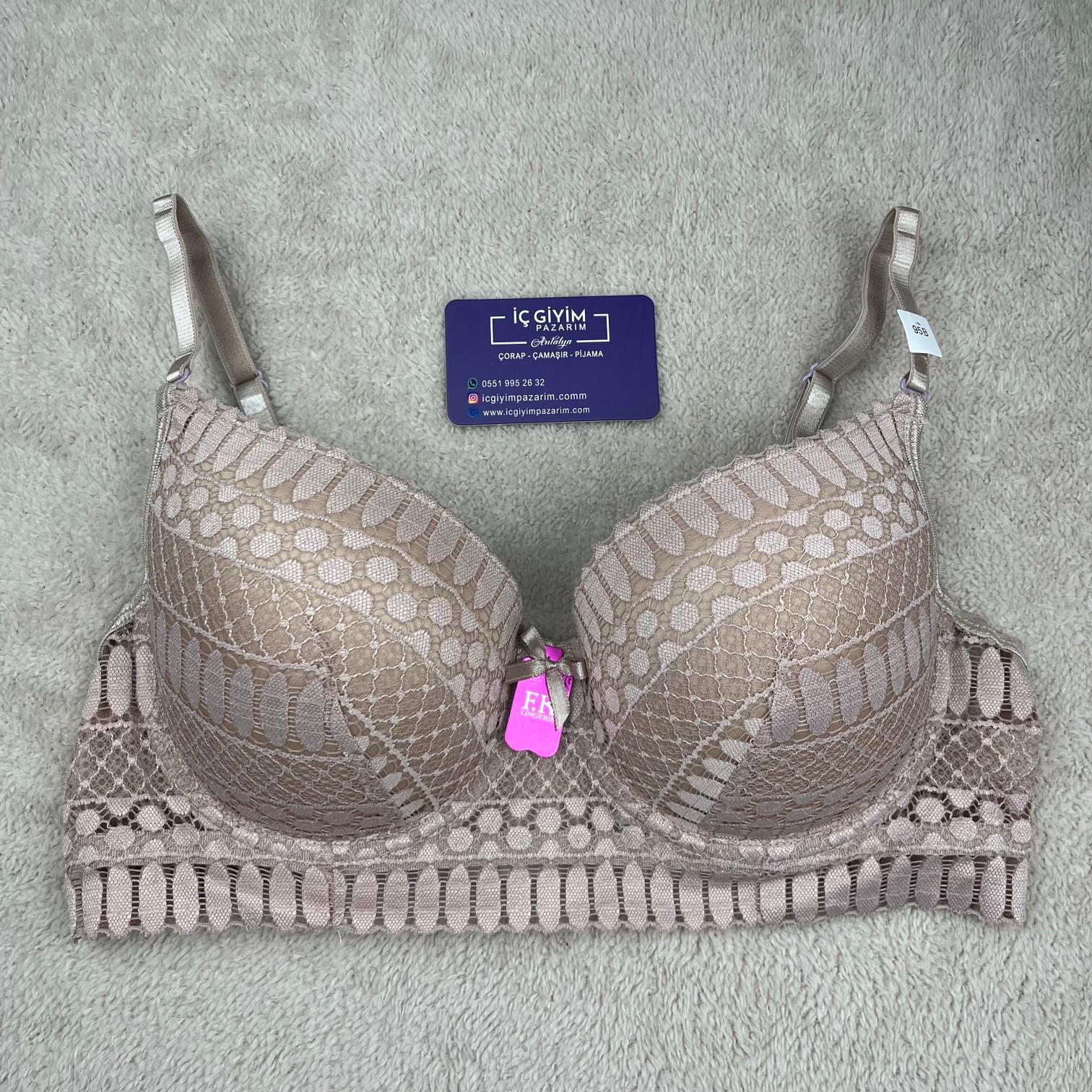 FK 766 Dolgusuz Altı Telli B Cup Sütyen-Vizon