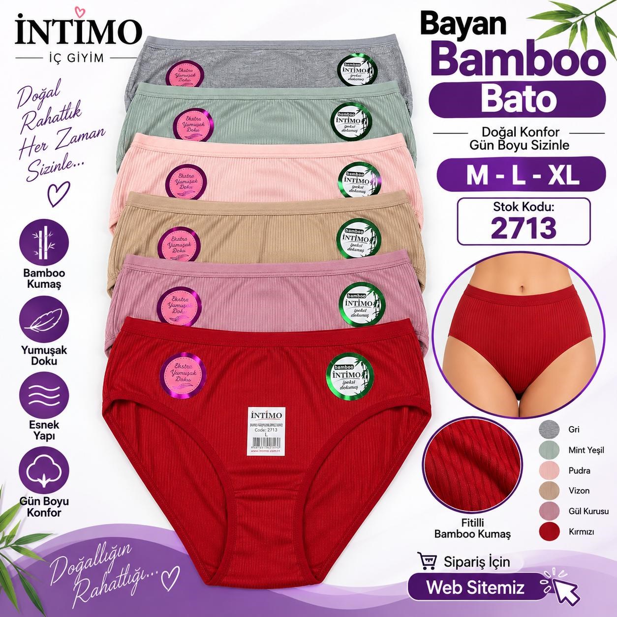 İntimo Bambu Bayan Külot-Karışık Renk