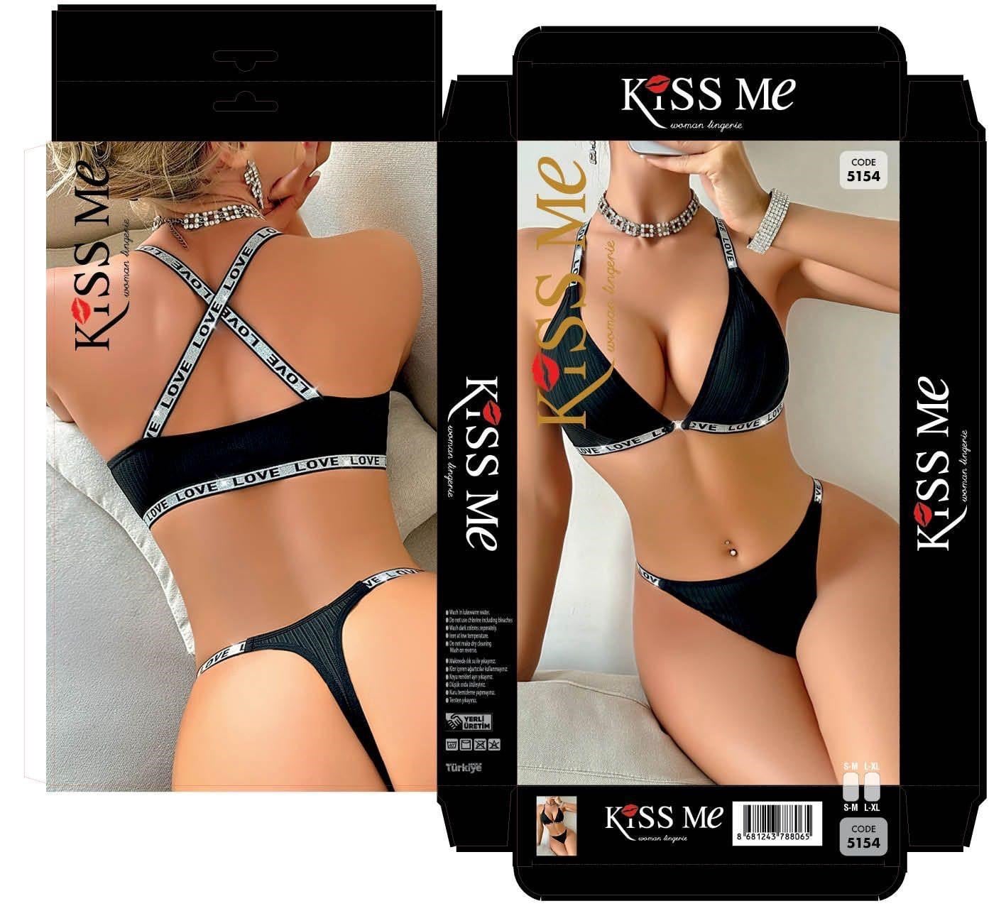 KİSS ME Sütyen Takım-5154 siyah 
