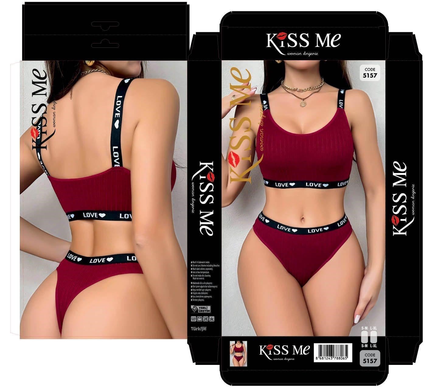 KİSS ME Sütyen Takım-5157 bordo