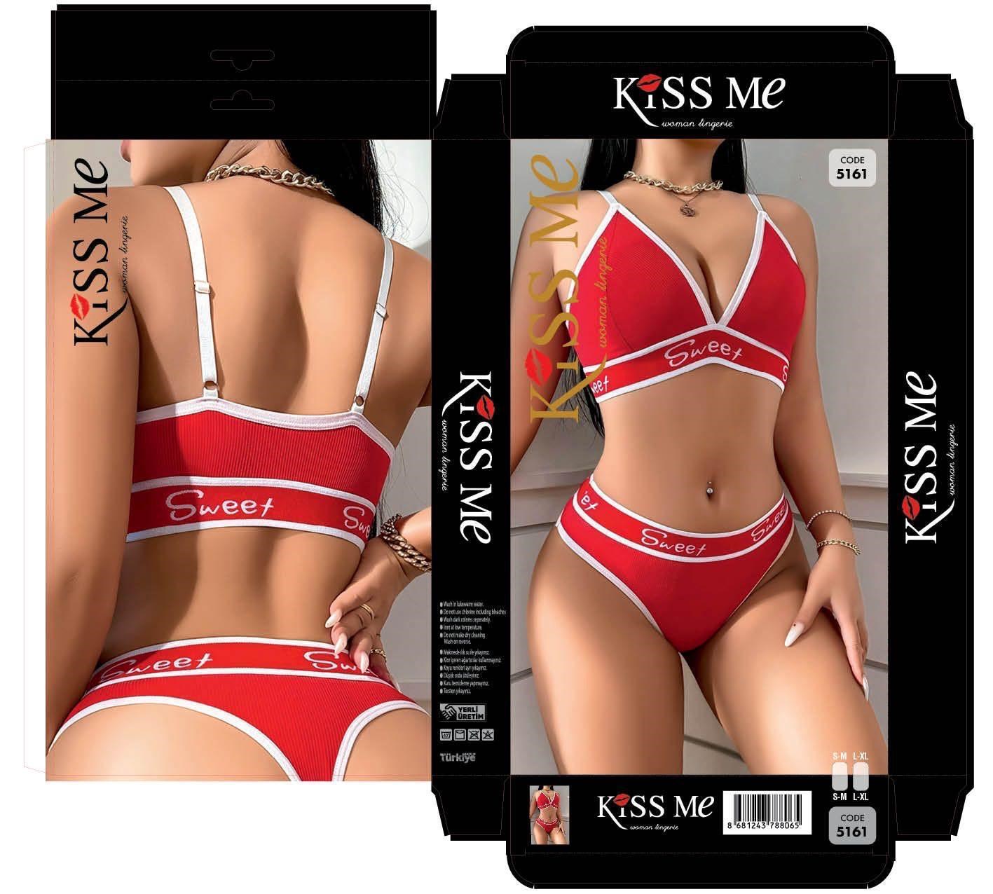 KİSS ME Sütyen Takım-5161 kırmızı