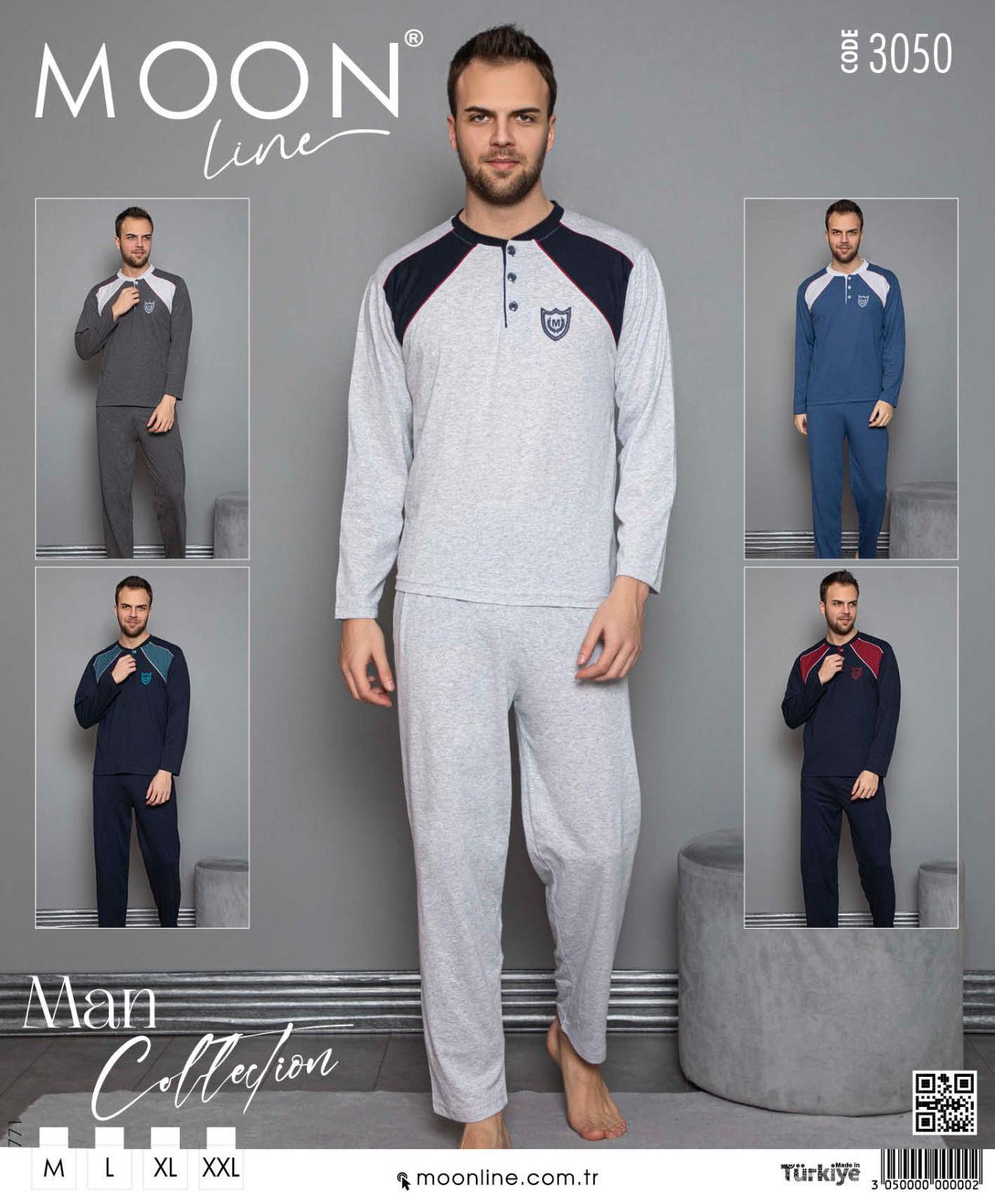 Moonlıne Erkek Uzun Kol Pijama Takım-3050