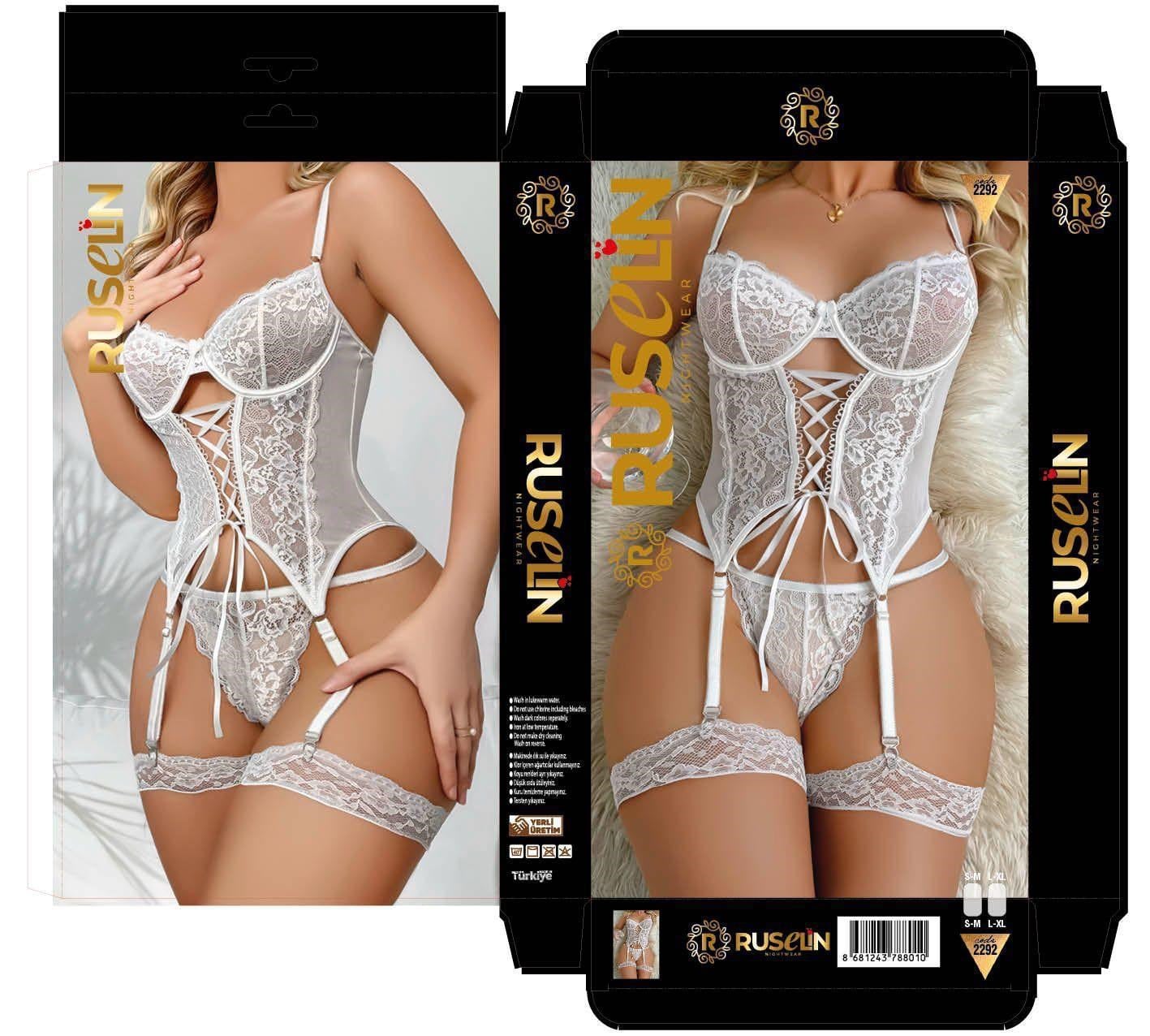 RUSELİN Fantazi Jartıer-2292 BEYAZ