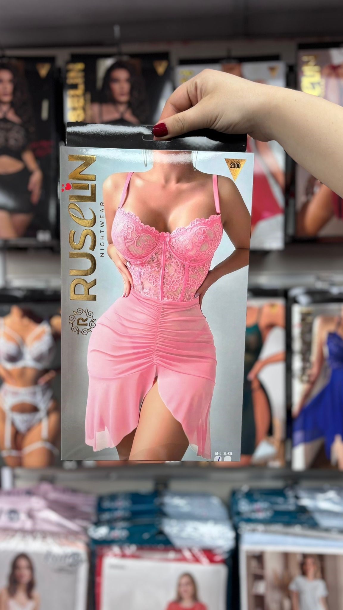 Ruselin Fantezi Gecelik-2300 pembe